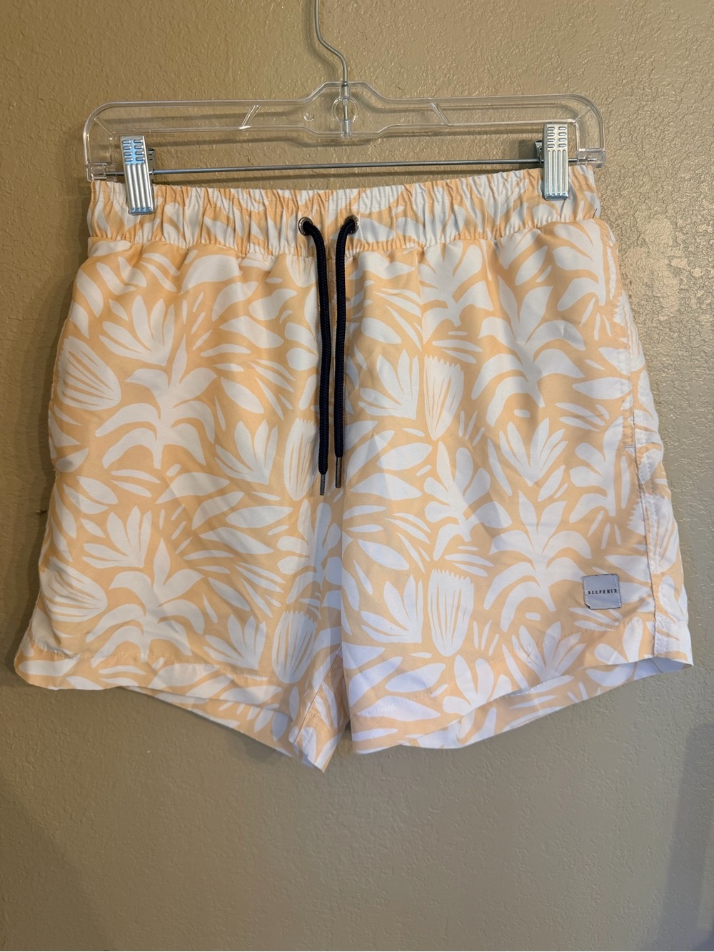Allfenix men’s yellow Floral swim trunks